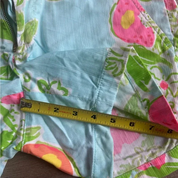 EUC Lilly Pulitzer The Callahan short - size 2 - Pool Blue/Pink Lemonade - Picture 2 of 4